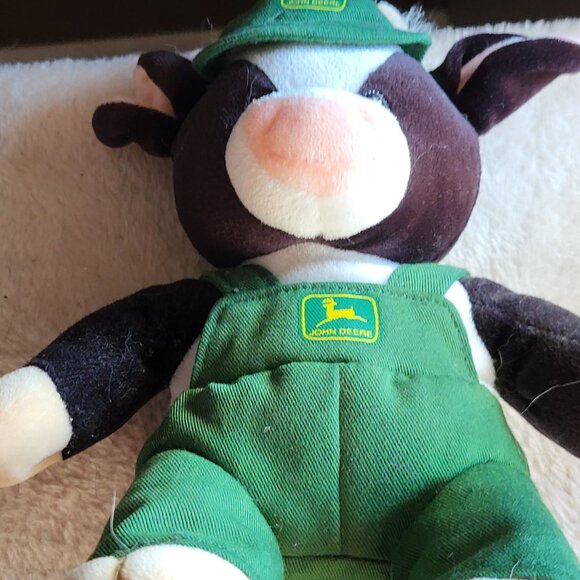 Vtg. Mary's Moo Moos JOHN DEERE plush Bean bag COW 1999 PLUSH toy 8” Enesco GUC - Picture 8 of 10